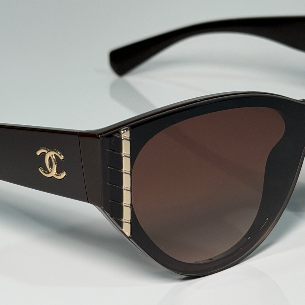 Chanel Dark Brown Cat Eye Sunglasses